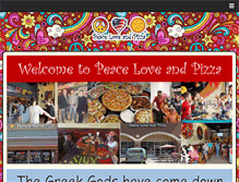 Tablet Screenshot of peaceloveandpizza.com
